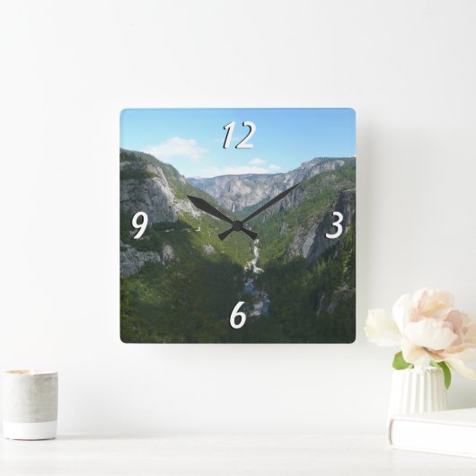 ヨセミテ国立公園ヨセミテ渓谷 スクエア壁時計 (ホーム)