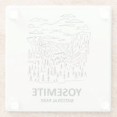 ヨセミテ国立公園ラインアート ガラスコースター (裏面)