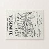 ヨセミテ国立公園ラインアート ジグソーパズル (横)