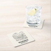 ヨセミテ国立公園ラインアート スクエアペーパーコースター (インサイチュ)