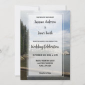 ヨセミテ国立公園ラスティック結婚マウンテンズ 招待状 (正面)