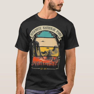 ヨセミテ国立公園レトロトンネルビューランドスケープ Tシャツ