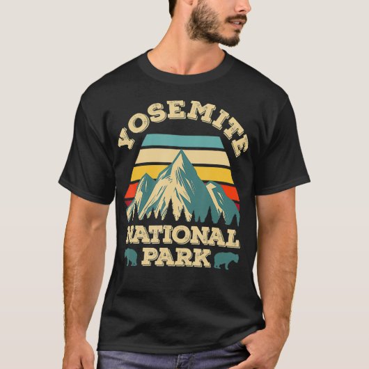 ヨセミテ国立公園ヴィンテージ国立公園ギフト Tシャツ (正面)
