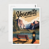 ヨセミテ国立公園ヴィンテージ ポストカード (正面/裏面)