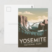 ヨセミテ国立公園ヴィンテージ ポストカード (正面/裏面)