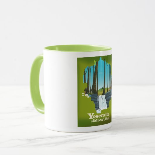 ヨセミテ国立公園休暇ポスター。 マグカップ (正面左)