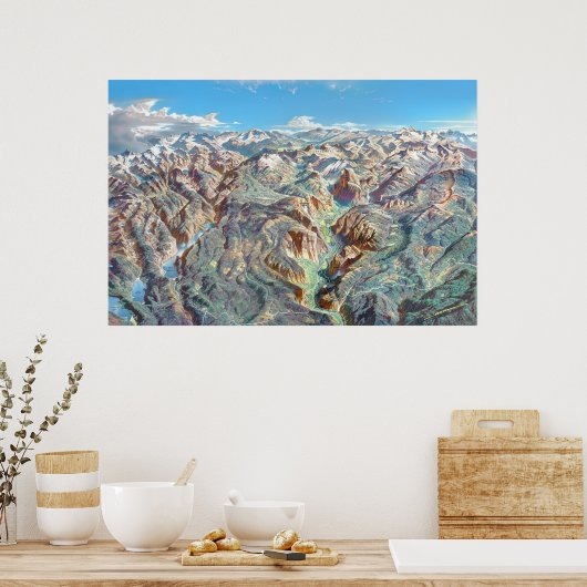 ヨセミテ国立公園景観絵画ズ ポスター (キッチン)