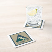 ヨセミテ国立公園素朴 スクエアペーパーコースター (インサイチュ)