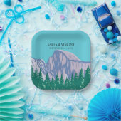 ヨセミテ国立公園結婚レトロ ペーパープレート (パーティー)