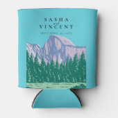 ヨセミテ国立公園結婚レトロ 缶クーラー (正面)