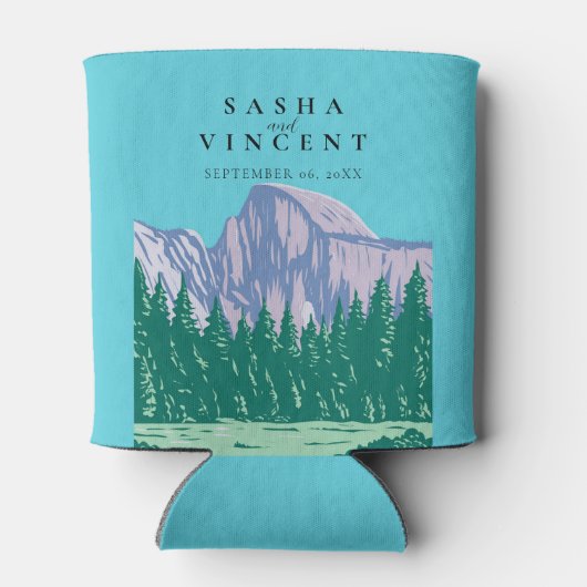 ヨセミテ国立公園結婚レトロ 缶クーラー (裏面)