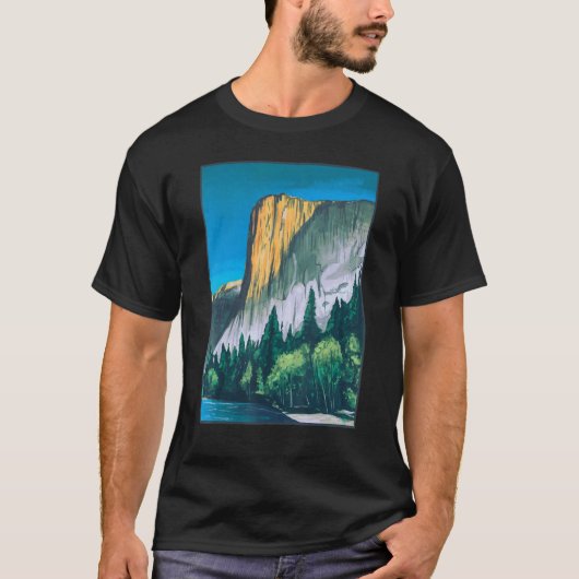 ヨセミテ国立公園絵画ヨセミテ Tシャツ (正面)