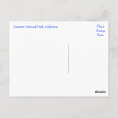 ヨセミテ国立公園,カリフォルニア州ポストカード ポストカード (裏面)