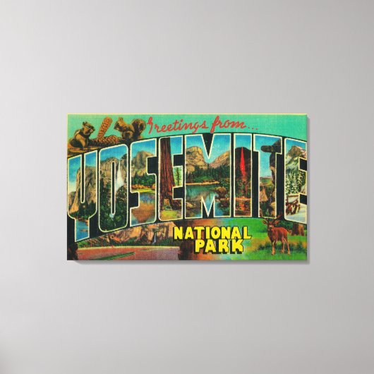 ヨセミテ国立公園，カリフォルニア州 – ラージレット キャンバスプリント (正面)