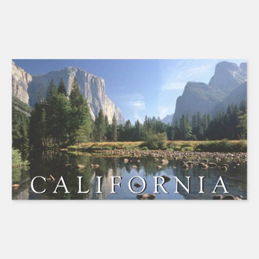 ヨセミテ国立公園 | カリフォルニア州 長方形シール (正面)