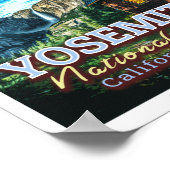 ヨセミテ国立公園 – カリフォルニア統一された州 ポスター (角)