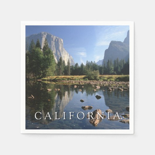 ヨセミテ国立公園 |カリフォルニア スタンダードカクテルナプキン (正面)