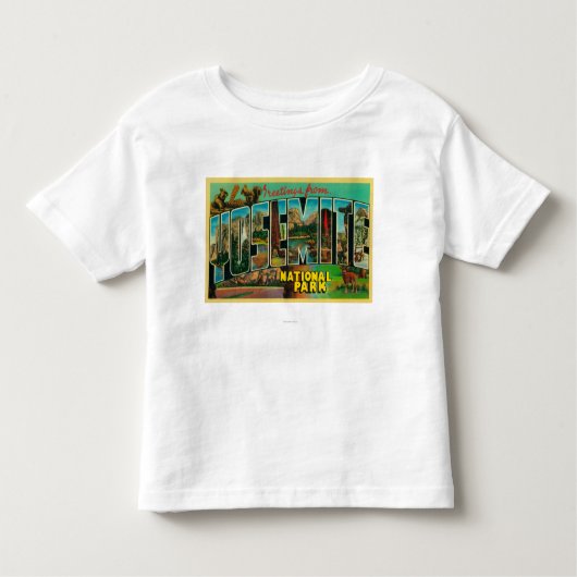 ヨセミテ国立公園、カリフォルニア-大きいLette トドラーTシャツ (正面)