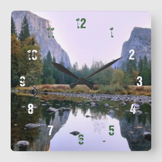 ヨセミテ国立公園 スクエア壁時計 (正面)
