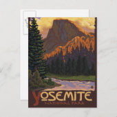 ヨセミテ国立公園 – ハーフドーム – ヴィンテージ ポストカード (正面/裏面)