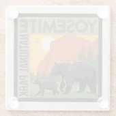 ヨセミテ国立公園 |ベアファミリー ガラスコースター (裏面)