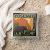 ヨセミテ国立公園 |ベアファミリー クッション (ブランケット)