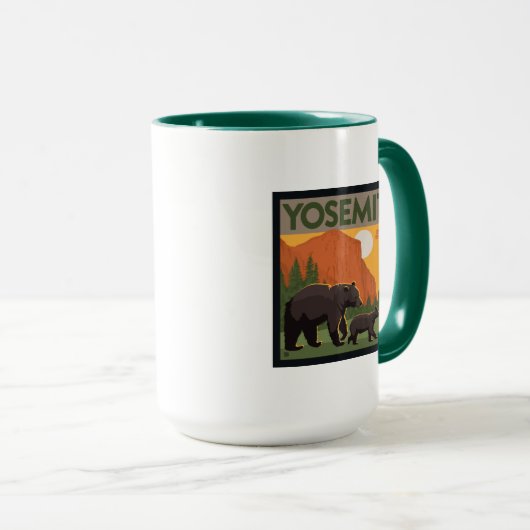 ヨセミテ国立公園 |ベアファミリー マグカップ (正面右)