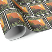 ヨセミテ国立公園 |ベアファミリー ラッピングペーパー (ロールコーナー)