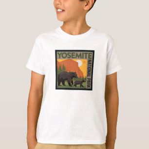 ヨセミテ国立公園 ベアファミリー Tシャツ