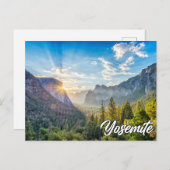 ヨセミテ国立公園、日の出 ポストカード (正面/裏面)