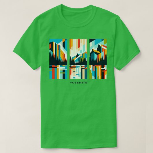 ヨセミテ威厳のあるTシャツの荒野を探索 Tシャツ (デザイン正面)