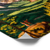 ヨセミテ未編集ヴィンテージ写真旧美容Pic ポスター (角)