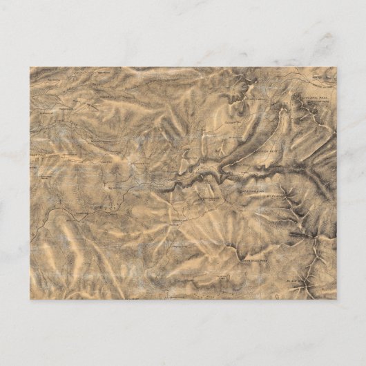 ヨセミテ渓谷に隣接するシエラネバダ ポストカード (正面)