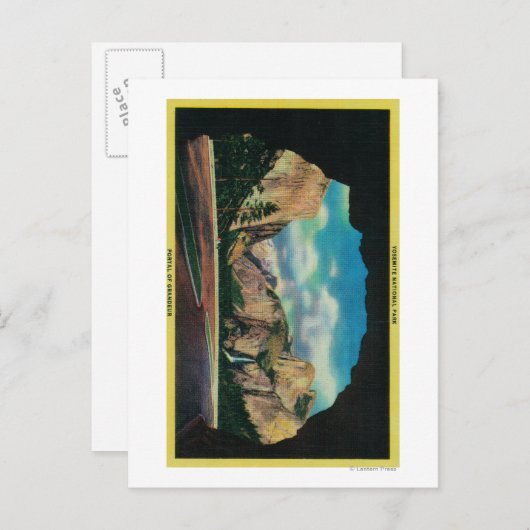 ヨセミテ渓谷のグランドビューのポータル ポストカード (正面/裏面)