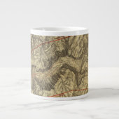 ヨセミテ渓谷の地形図2 ジャンボコーヒーマグカップ (正面)