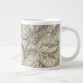 ヨセミテ渓谷の地形図 ジャンボコーヒーマグカップ (右)