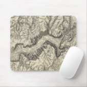 ヨセミテ渓谷の地形図 マウスパッド (マウス)