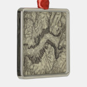 ヨセミテ渓谷の地形図 メタルオーナメント (右)