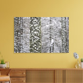 ヨセミテ渓谷の雪に覆われた木の幹 –  キャンバスプリント (インサイチュ (リビング))