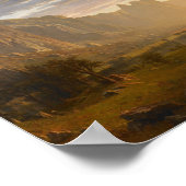 ヨセミテ渓谷を見下ろす | アルバートビエルシュタット ポスター (角)