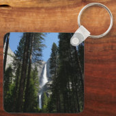 ヨセミテ滝と森の風景写真 キーホルダー (裏面)