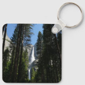 ヨセミテ滝と森の風景写真 キーホルダー (裏面)