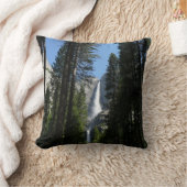 ヨセミテ滝と森の風景写真 クッション (ブランケット)
