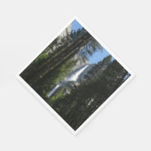 ヨセミテ滝と森の風景写真 スタンダードランチョンナプキン (角)