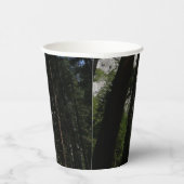 ヨセミテ滝と森の風景写真 紙コップ (右)