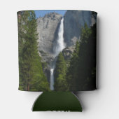 ヨセミテ滝と森の風景写真 缶クーラー (裏面)