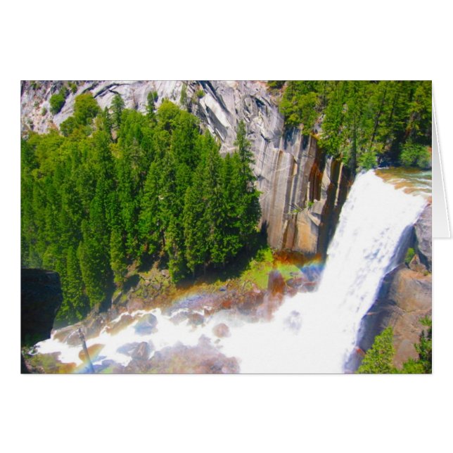 ヨセミテ滝と虹 (正面横)