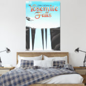 ヨセミテ滝カリフォルニアトラベルポスター キャンバスプリント (インサイチュ (寝室))