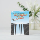 ヨセミテ滝カリフォルニアトラベルポスター ポストカード (スタンド正面)