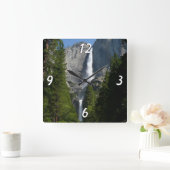 ヨセミテ滝ズIIヨセミテ国立公園出身 スクエア壁時計 (ホーム)